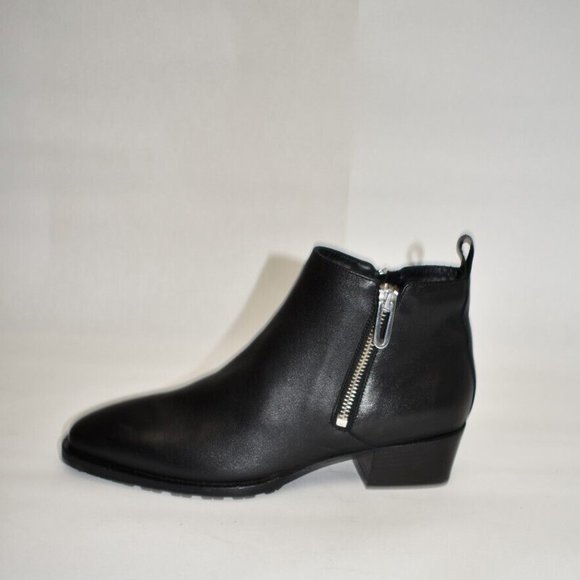 New! Aquatalia Fantina Weatherproof Bootie Black Leather Size 8.5 DD357 - Picture 4 of 7